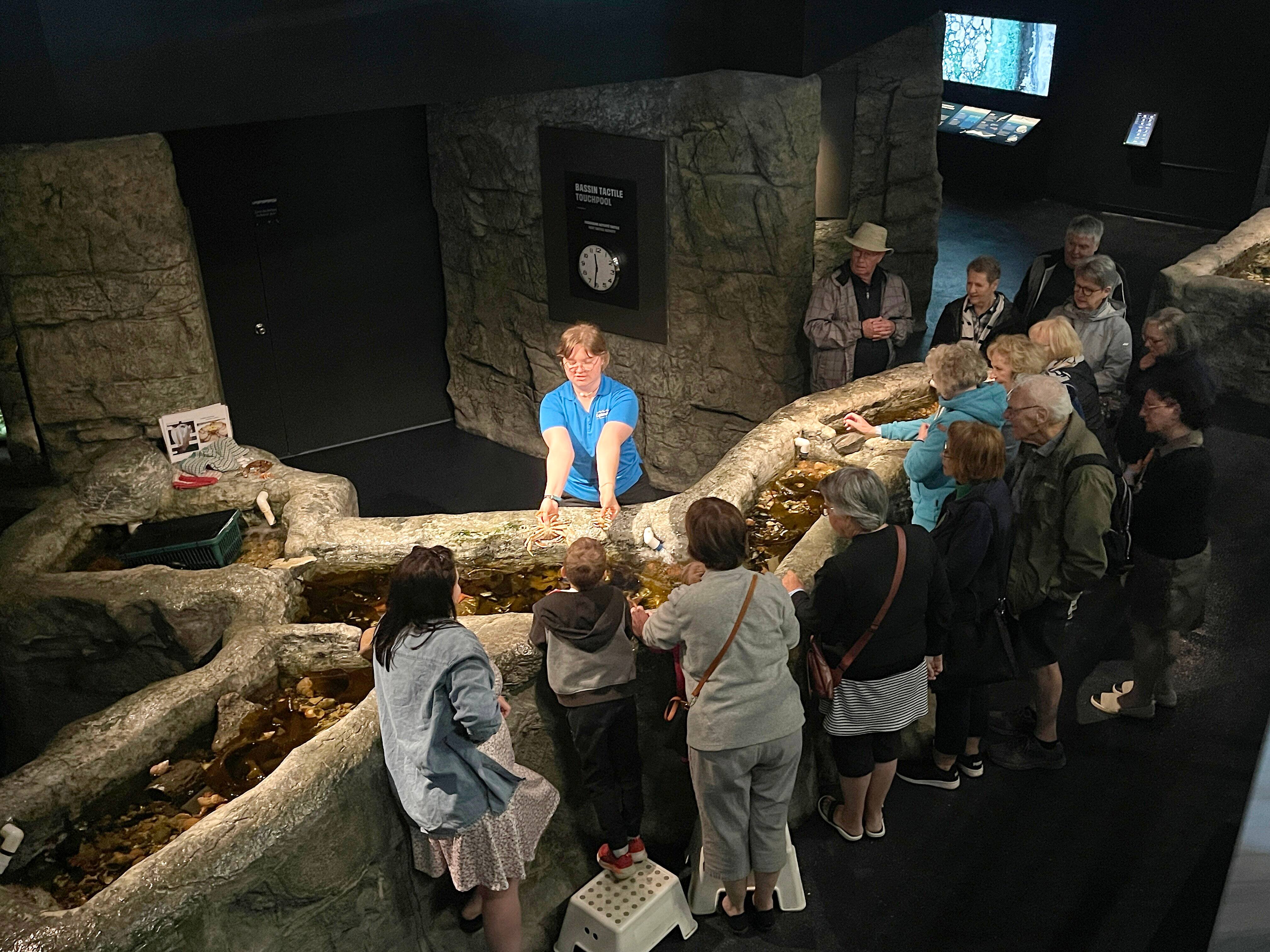 0726 EVA Voyager differently Gaspésie Tactile basins from Exploramer to discover Species from the St. Lawrence.